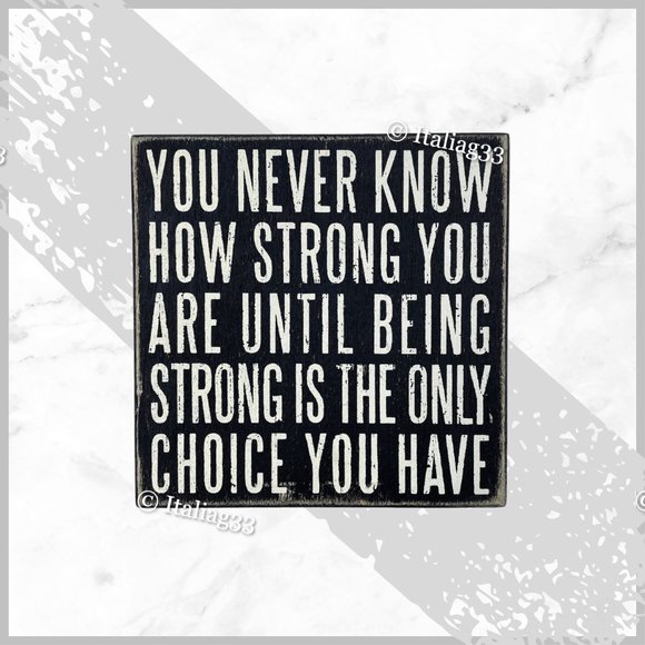 Sign Wall Art Inspirational Coffee Wine Strong Primitives by Kally &Melody Hogan - Picture 4 of 16